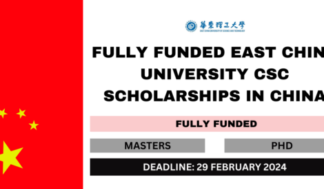 Fully Funded East China University CSC Scholarships in China